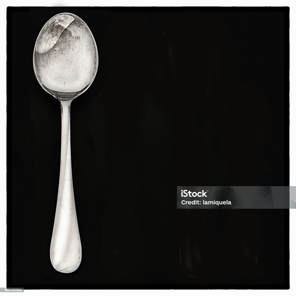 silver cucchiaio - Foto stock royalty-free di Acciaio inossidabile