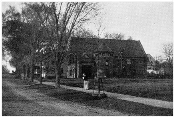 istock Antique image of Hampden County, Massachusetts: Bubbard Memorial Library 1804325194