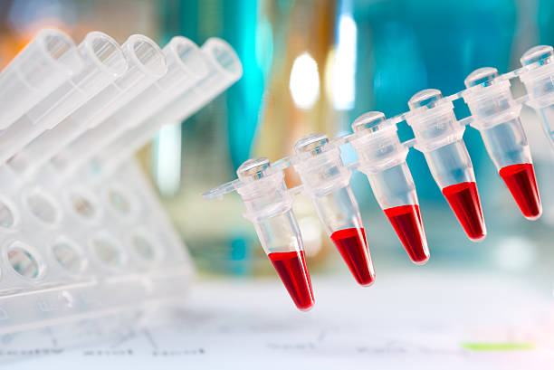 istock Plastic tubes prepared for amplification of DNA 180432577