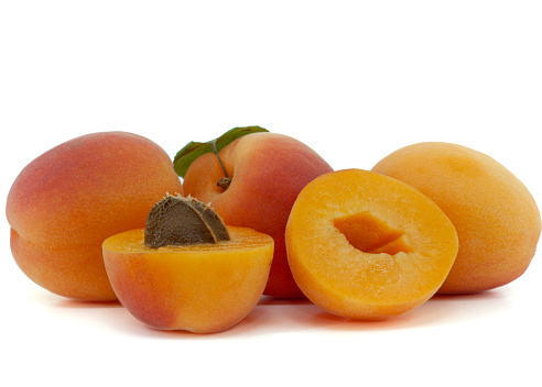 Fresh apricot with leaf