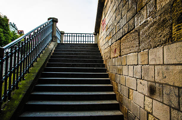 istock Old exterior staircase in Prague 180435167