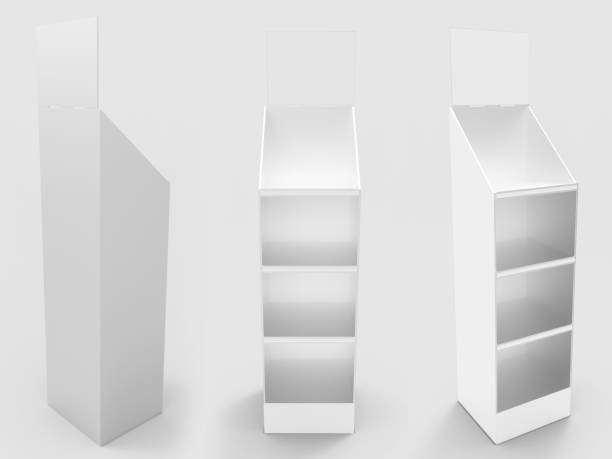istock Promotional Store Shelf Stand Mockup 1804381138