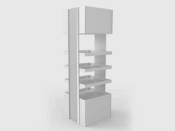 istock Promotional Store Shelf Stand Mockup 1804381143