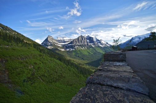 Rocky Mountains - Glacier National Park in Montana, USA. Scenic Road To The Sun and View Point. Montana Photo Collection