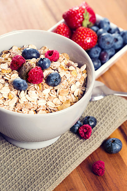 istock Bowl of muesli with fresh berries 180443090