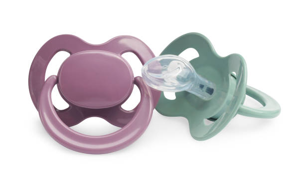 istock New different baby pacifiers on white background 1804435374