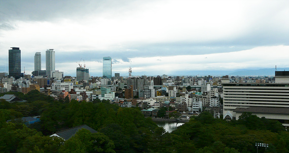 Panoramic view of Nagoya, Aichi, Honshu Island - Japan
