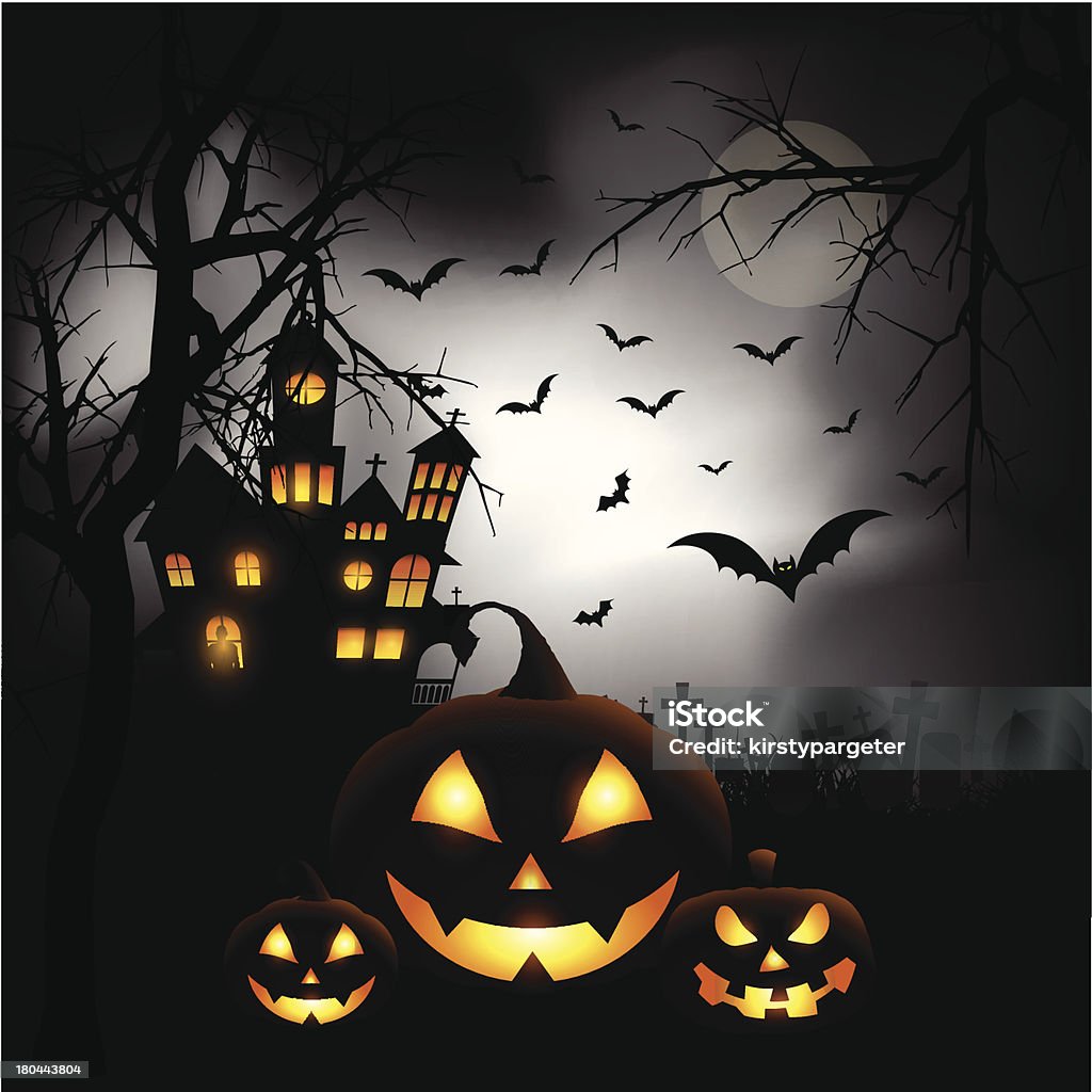 Halloween background Spooky Halloween background. Backgrounds stock vector