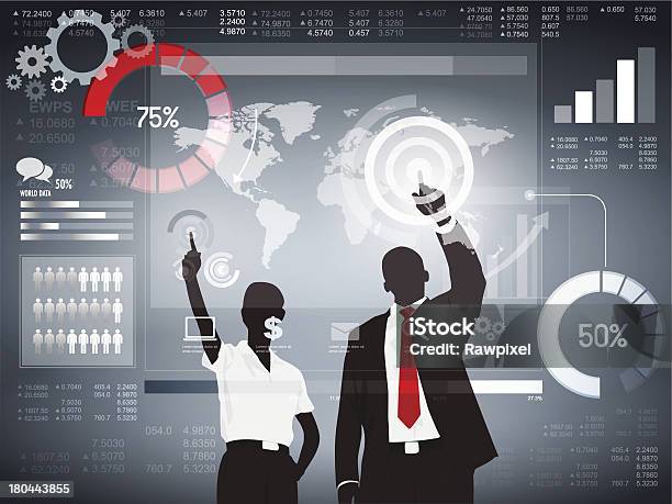 Wektor Finansów Analizing Zespołu - Stockowe grafiki wektorowe i więcej obrazów Abstrakcja - Abstrakcja, Analizować, Dane