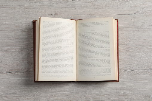 open book on isolated white background