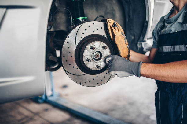 istock Brake disk and the wheel assembly 1804460234