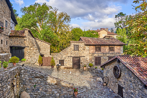 Potes medieval village in the Liebana region, Cantabria, Spain.