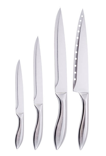 istock Set of knifes isolated on white 180448912