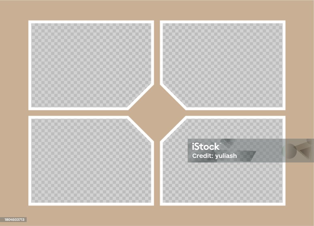 Frame Square Rectangle Angle Four Empty Rectangular Photo Frames Photo Cards With Beveled Angles ...