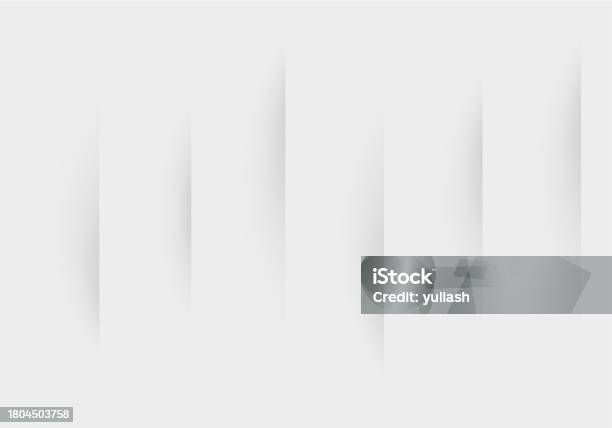 Shadow Stripes Pattern Vertical Stripes With Shadows Cuts In Paper Sheet Vector Realistic ...