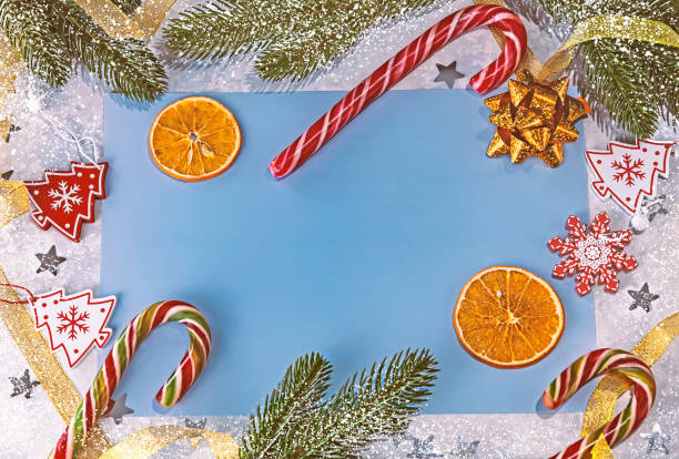 istock Christmas background with holiday decorations 1804505310