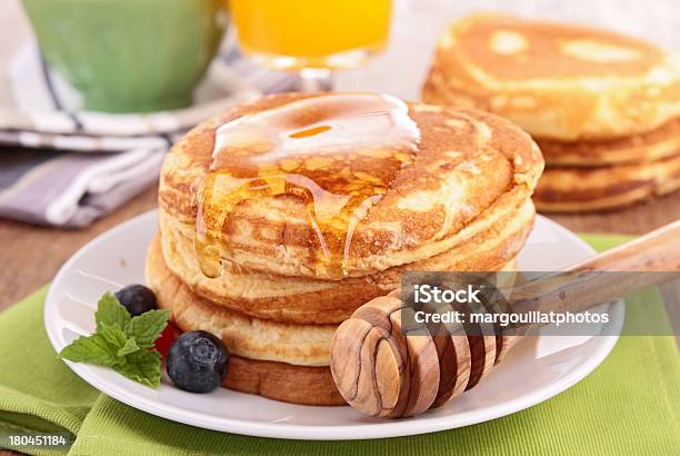 Pancakes With Honey Stock Photo - Download Image Now - Honey, Pancake, Baked