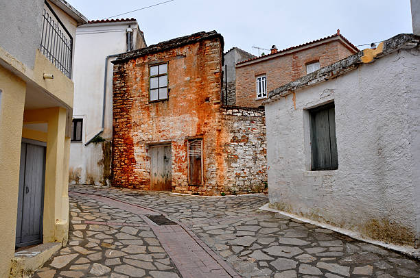 istock deserted village on samos, greece 180451546