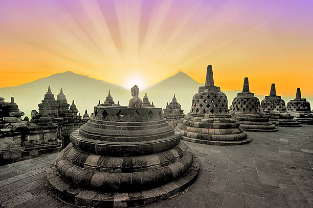 istock Borobudur Buddhist temple at sunrise 180451927