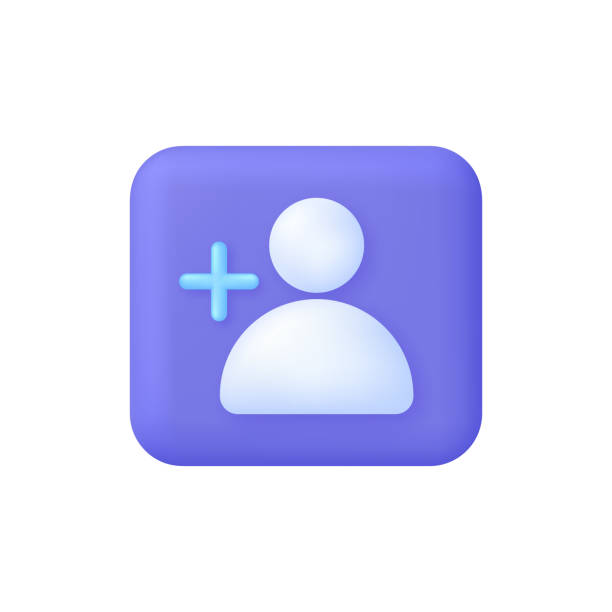 istock 3D Add friend illustration. Add user icon. Create group symbol. New profile account. People icon and plus. 1804529516