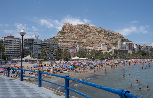 Central beach Playa Postiget in Alicante Spain