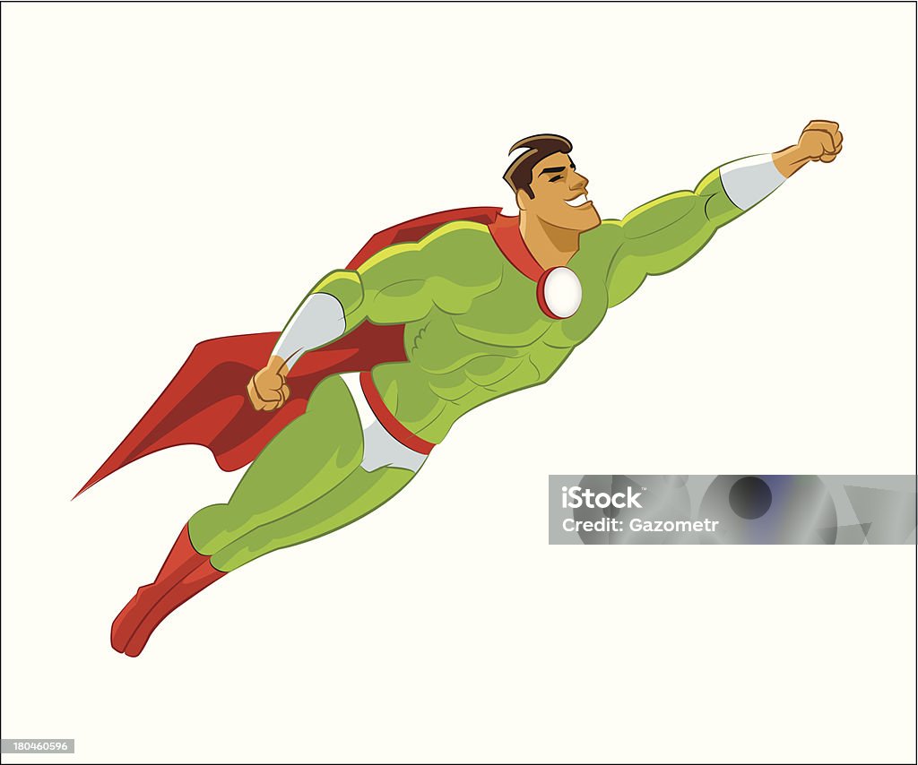 Superhero flying Superhero flying. Vector illustration Cartoon stock vector