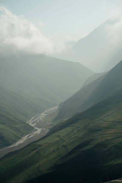 istock River flowing through the green caucasian mountains, Caucasus, Azerbaijan 1804612332