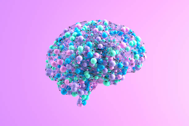 istock Brain with spheres, artificial intelligence, mental health concept 1804629433