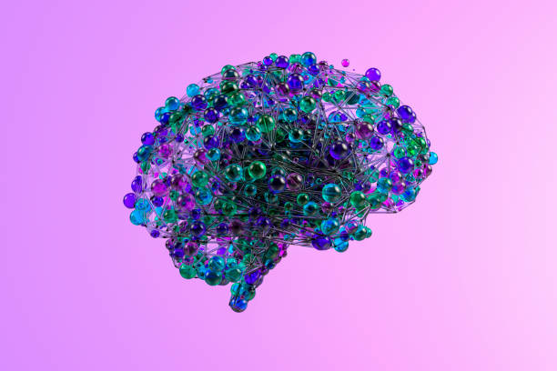 istock Brain with spheres, artificial intelligence, mental health concept 1804630574
