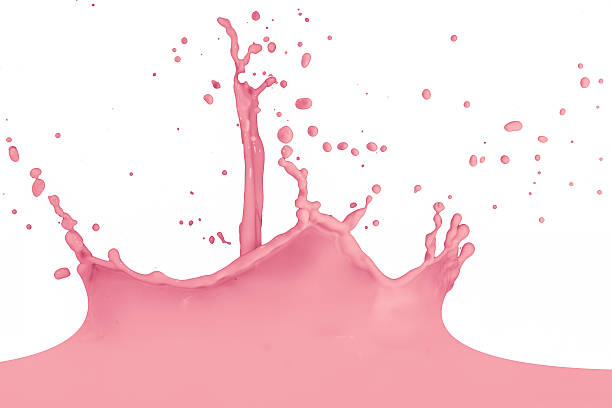 istock A pink splashing image of milk 180463443