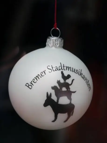 Weihnachtsbaumkugel mit Bremer Stadtmusikanten