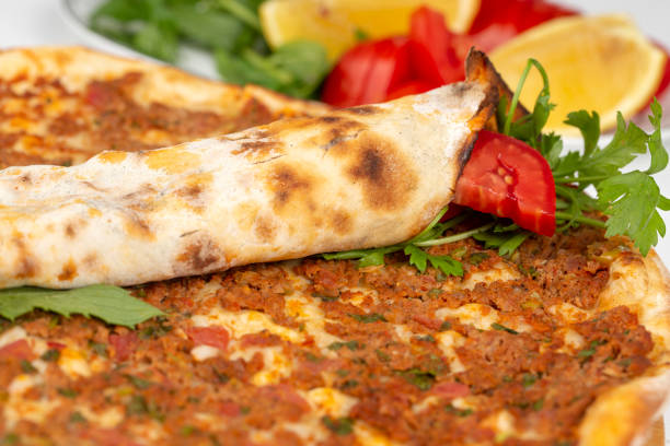istock Turkish foods; Turkish pizza -Lahmacun 1804664393