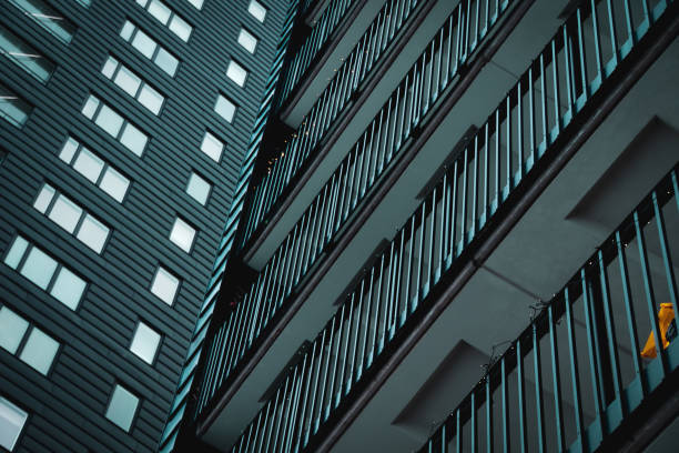 istock Low angle view of modern buildings in city 1804664788