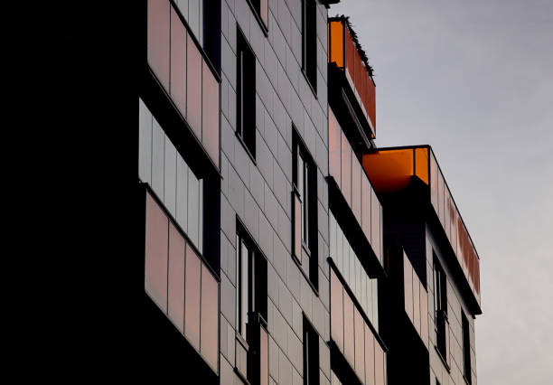 istock Low angle view of modern building against sky 1804664791