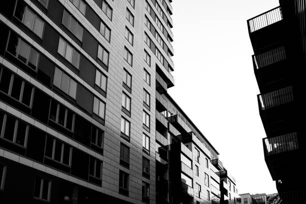 istock Low angle view of buildings against clear sky 1804664797