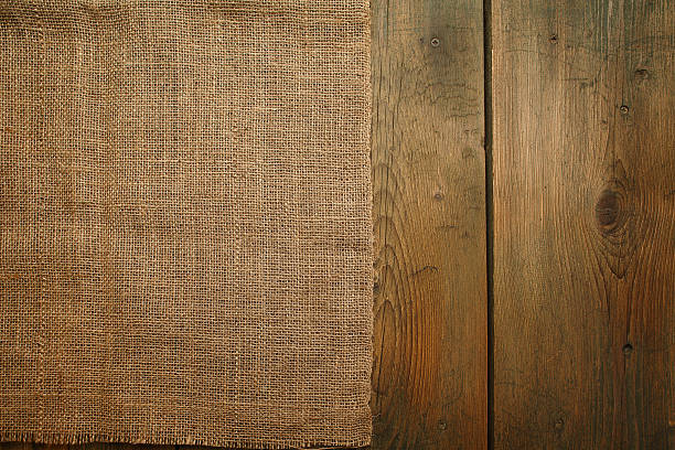 Holz und sackcloth Struktur – Foto
