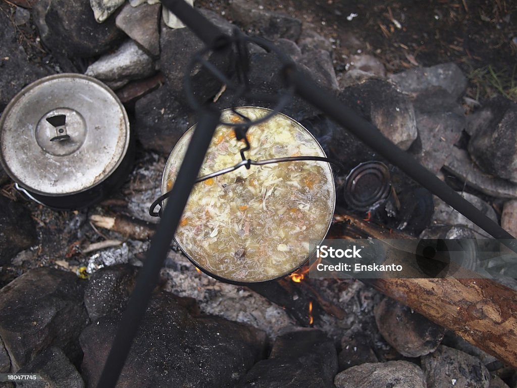 Traditionelle Lagerfeuer Küche - Lizenzfrei Altertümlich Stock-Foto