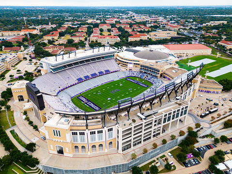 Fort Worth, TX - November 10, 2023: Amon G. Carter Stadium on the Texas Christian University Campus