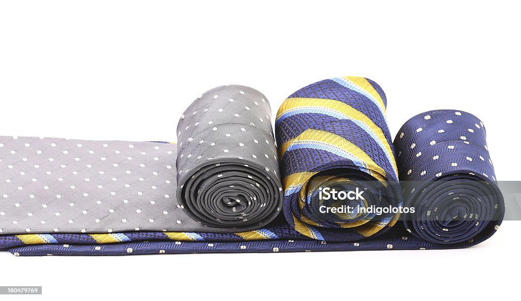 Three multi-colored tie. Three multi-colored tie on a white background Abandoned Stock Photo