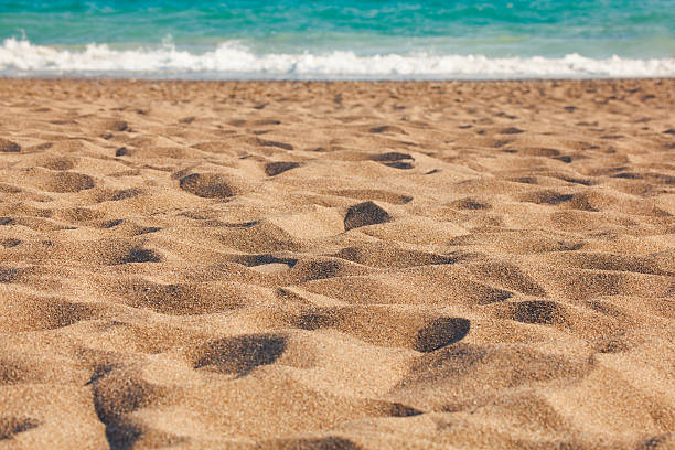 Mar de arena y las dunas - foto de stock