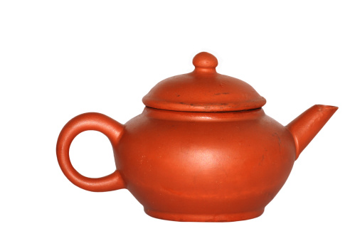 Chinese tea pot isolated in white background