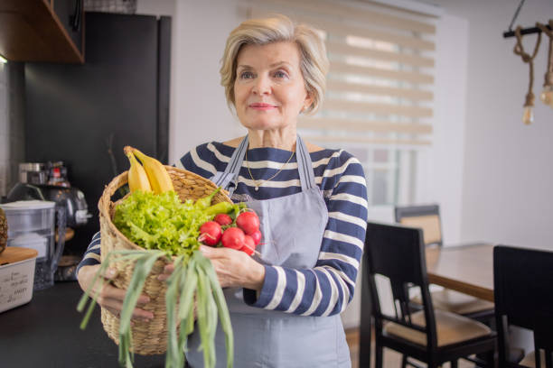 istock Happy senior woman 1804854641