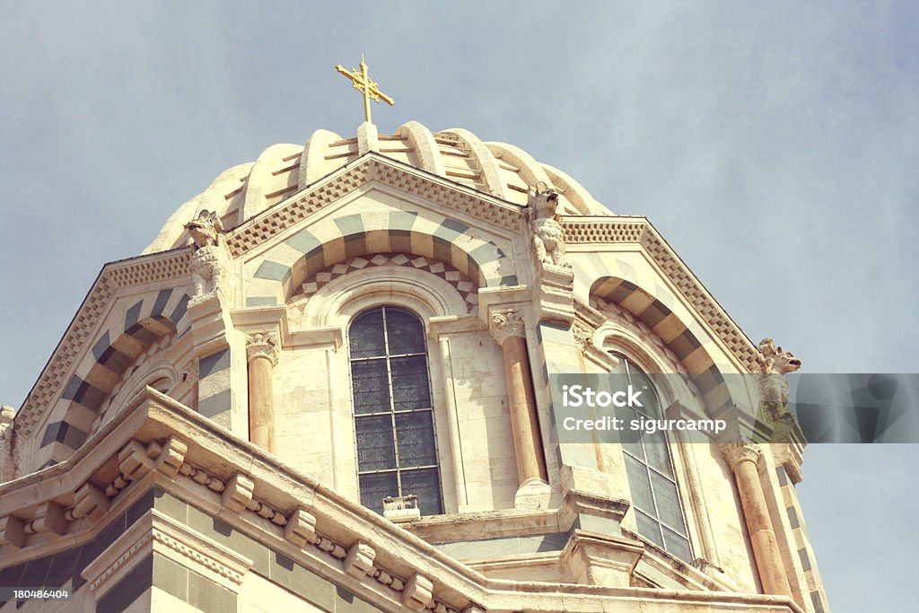 Detalhe de Notre-Dame de la Garde, em Marselha, Basílica de França. - Foto de stock de Basílica royalty-free