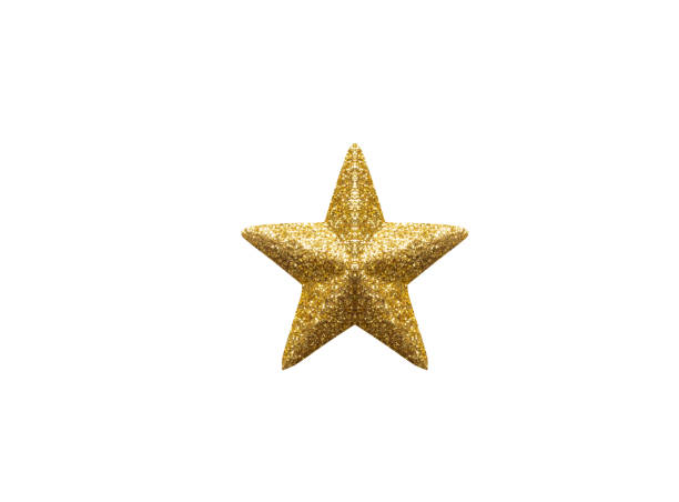 istock golden Christmas star glitter sticker isolated on white background 1804864982