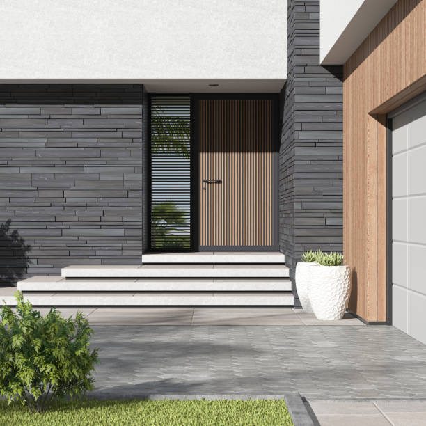istock Modern Luxurious Villa with garden. 1804884417