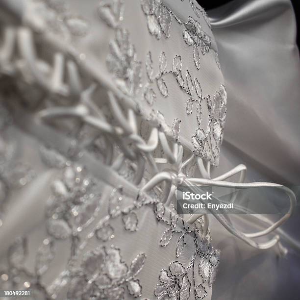 Detalhe Do Vestido De Casamento - Fotografias de stock e mais imagens de Abstrato - Abstrato, Adulto, Amor