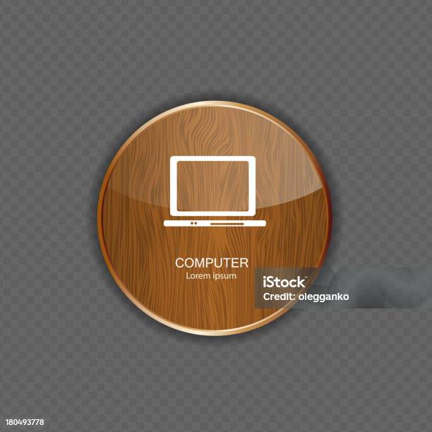 Computer Holz Anwendung Icons Stock Vektor Art und mehr Bilder von Bewerbungsformular - Bewerbungsformular, Braun, Computer