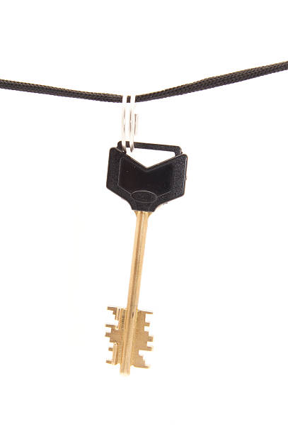 istock Key and rope on a white background 180494423