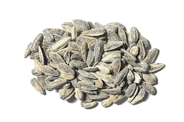 Salty sunflower seeds stock photo