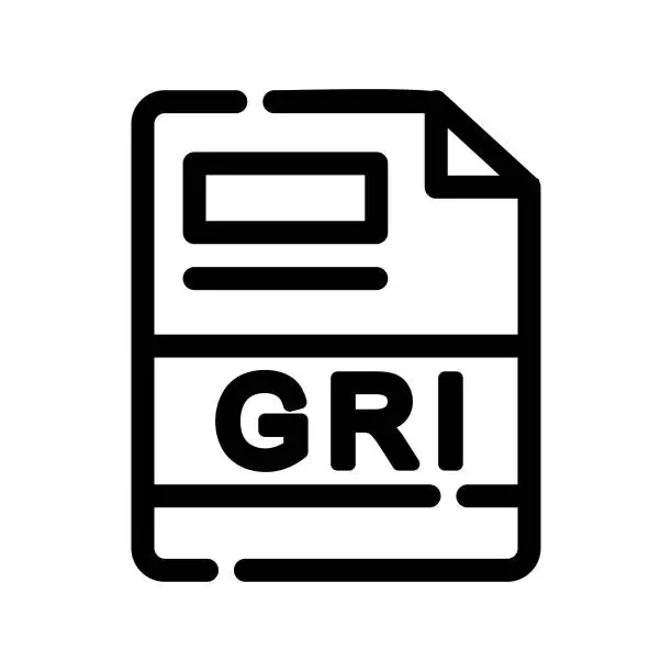 Vector illustration of GRI Icon